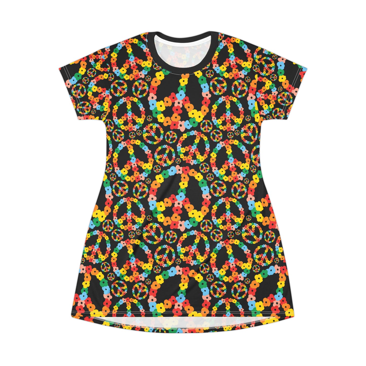 Peace Signs T-Shirt Dress