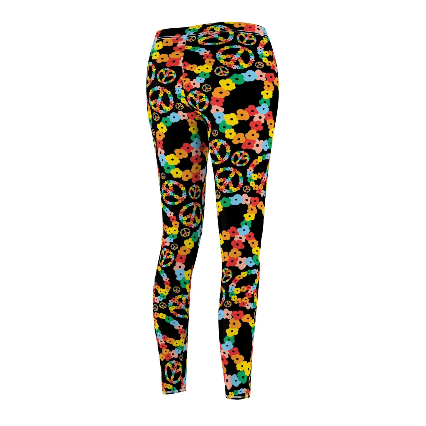 Peace Signs Cut & Sew Casual Leggings