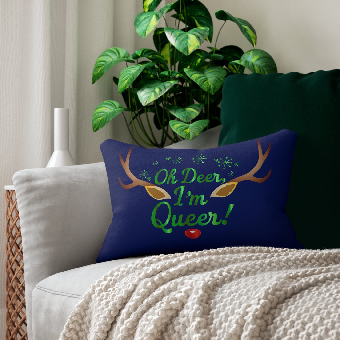 Oh Deer, I'm Queer! Pillow