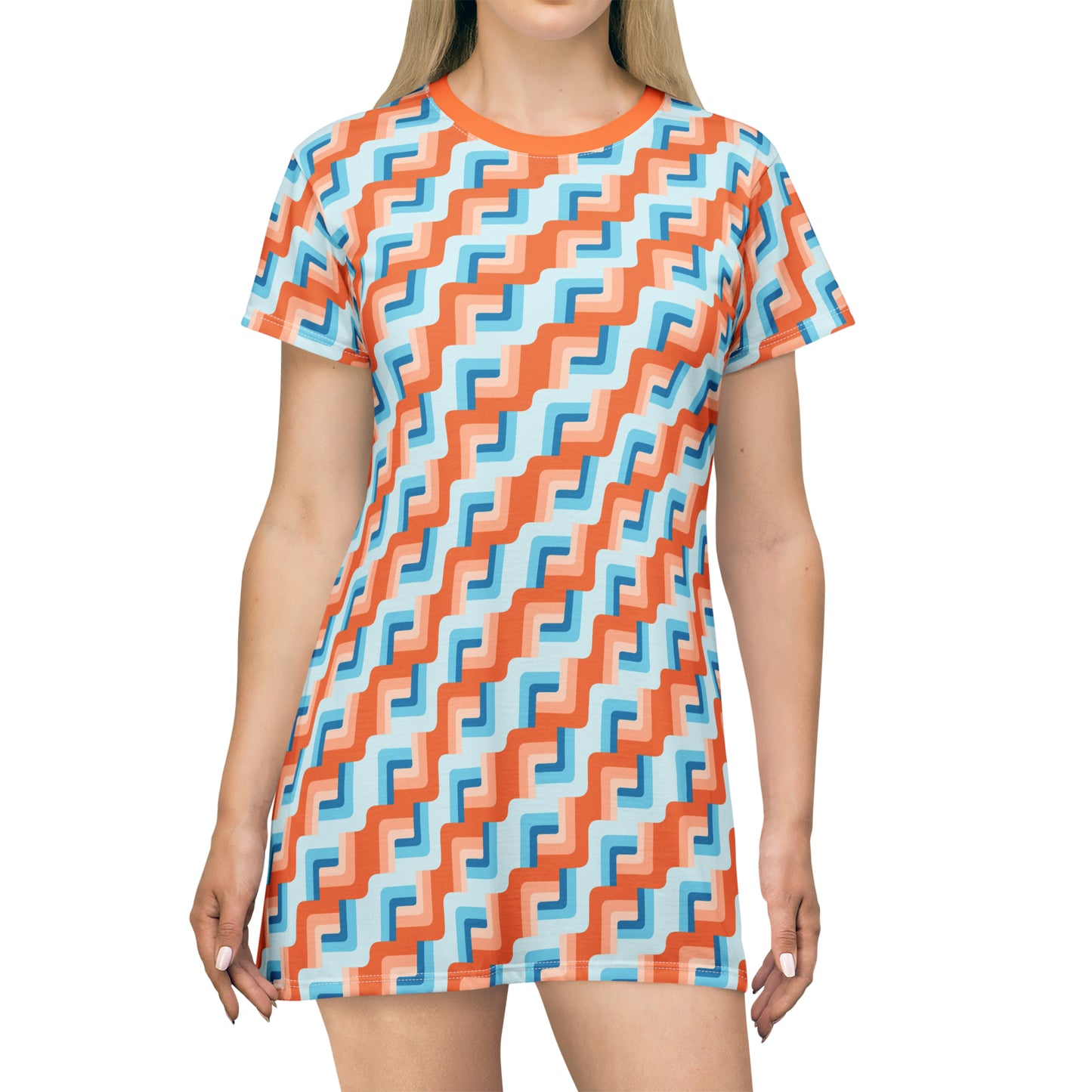 Waves T-Shirt Dress
