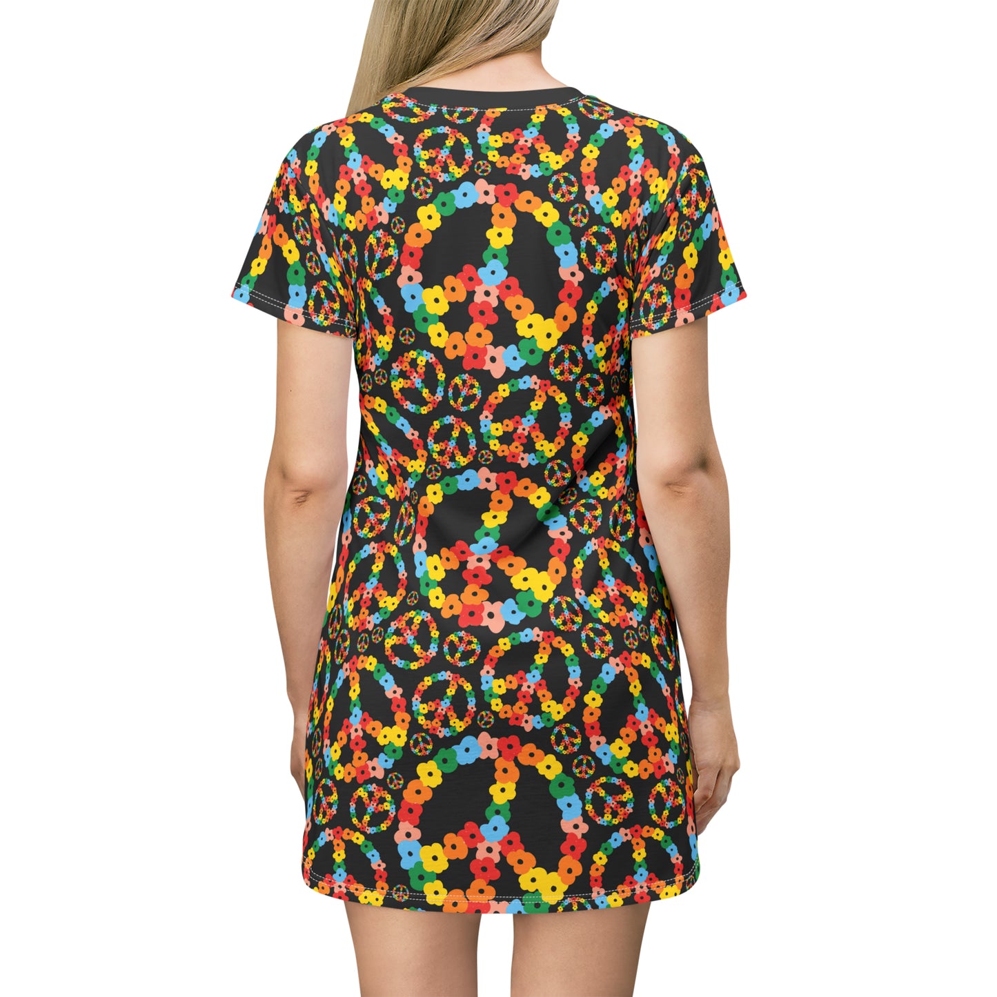 Peace Signs T-Shirt Dress