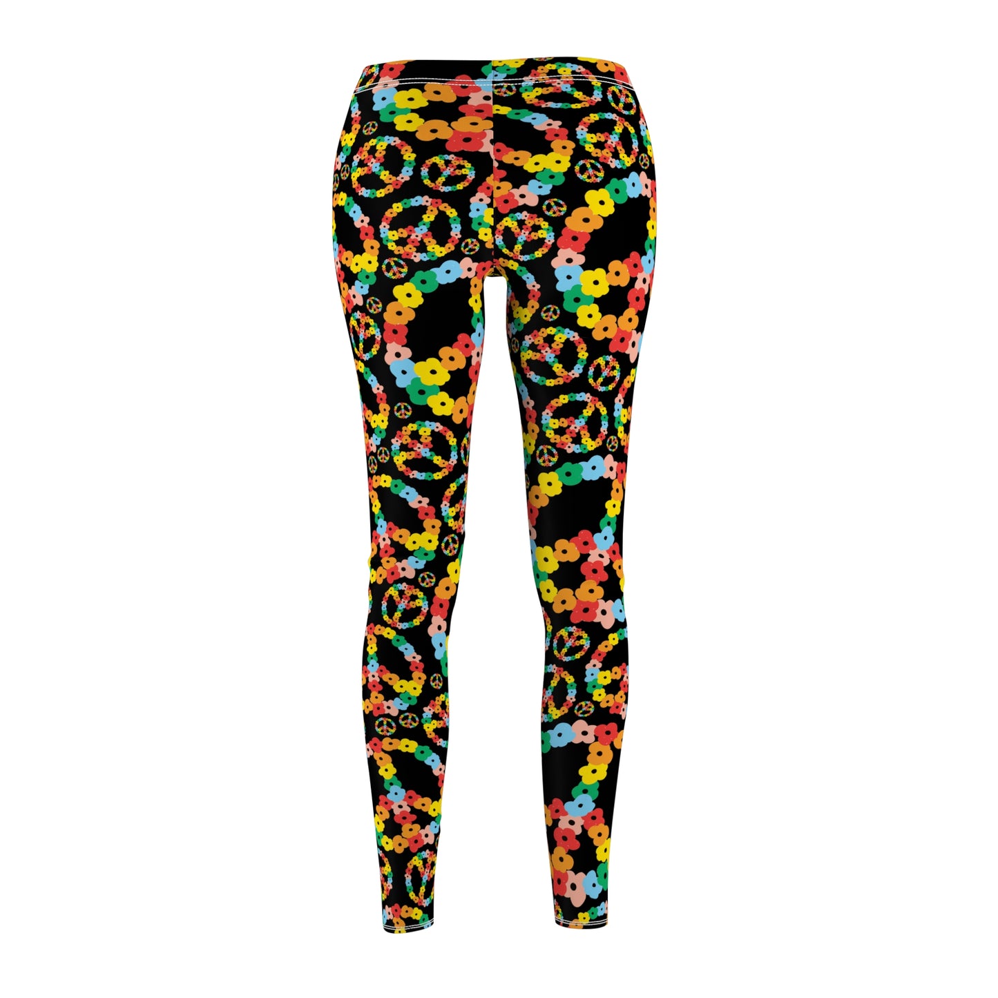 Peace Signs Cut & Sew Casual Leggings