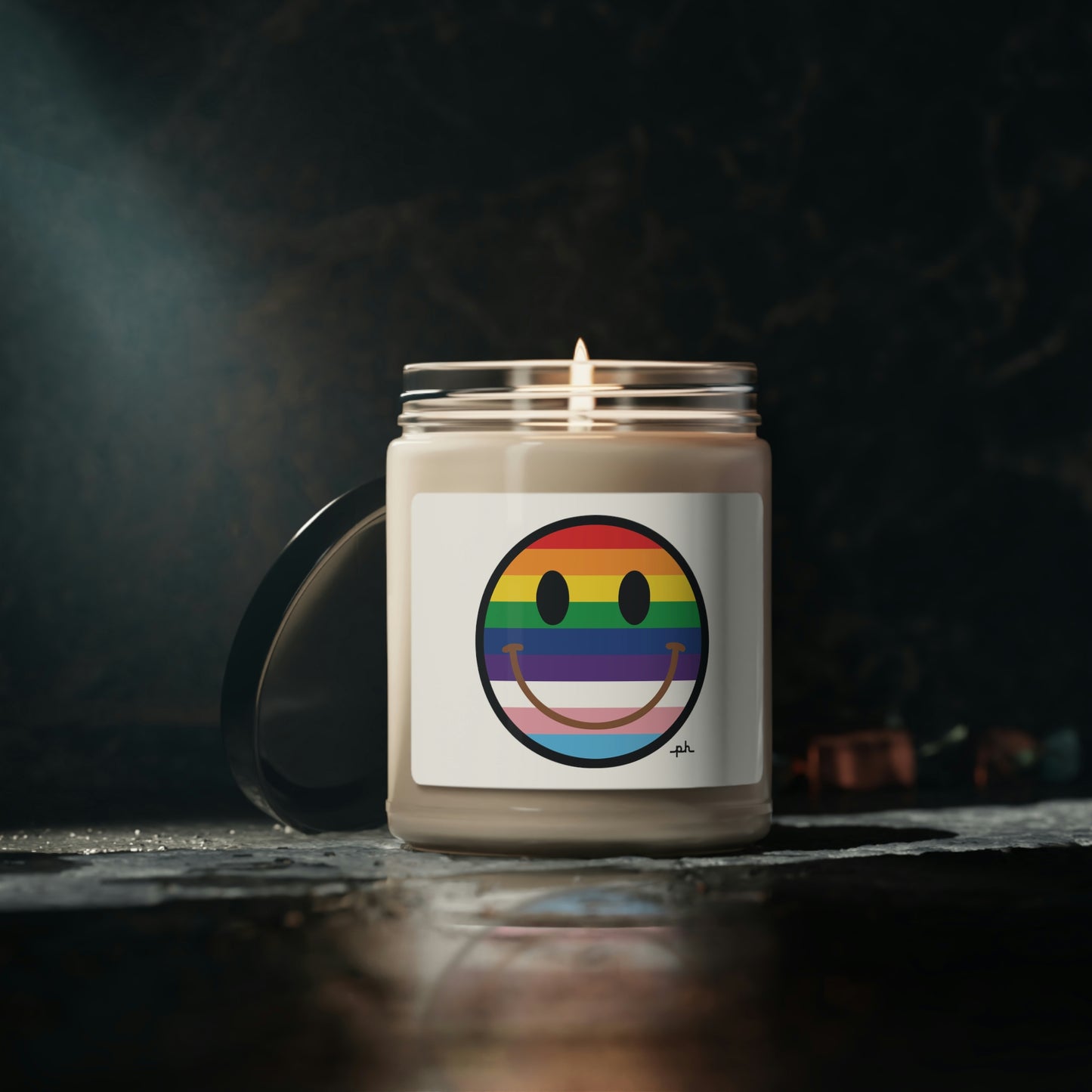 Pride Smiley Scented Soy Candle, 9oz