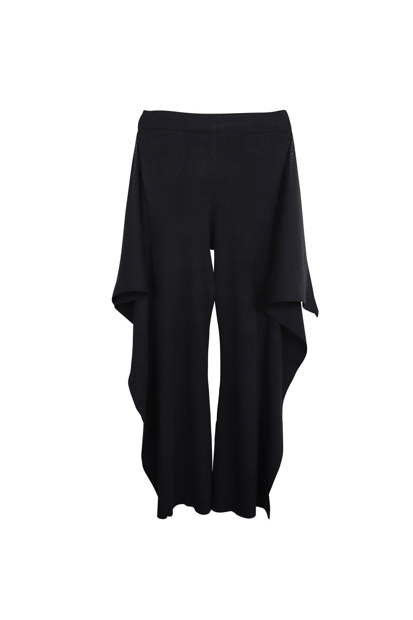 FANG: Knitted Flared Pants with Side Panels