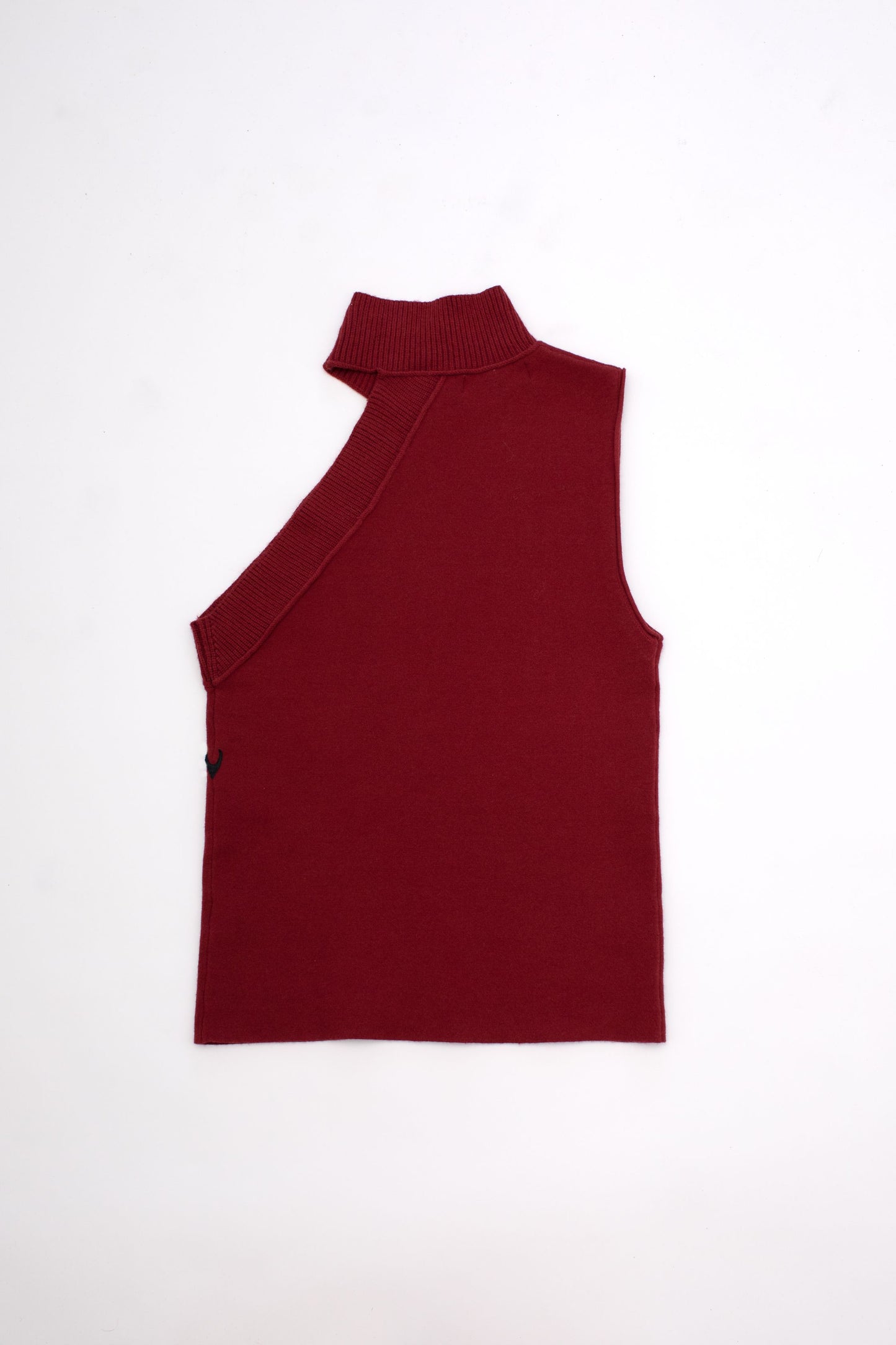 FANG: Asymmetrical Turtleneck Knit Tank