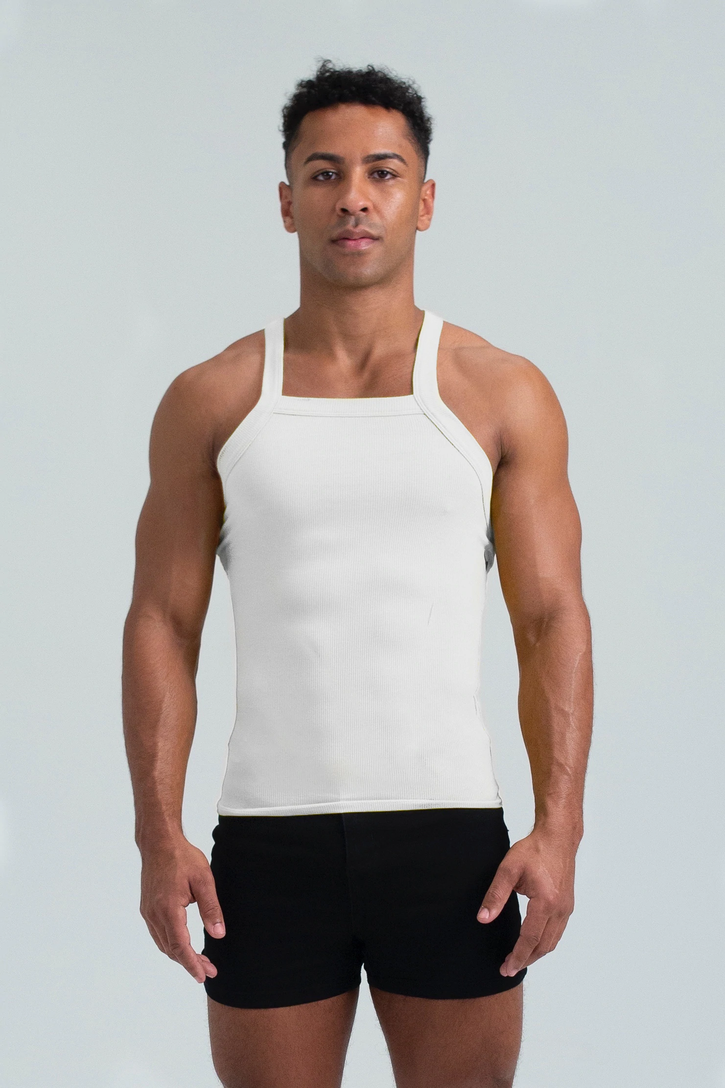 FANG: Essential Asymmetrical Strap Ribbed Tank
