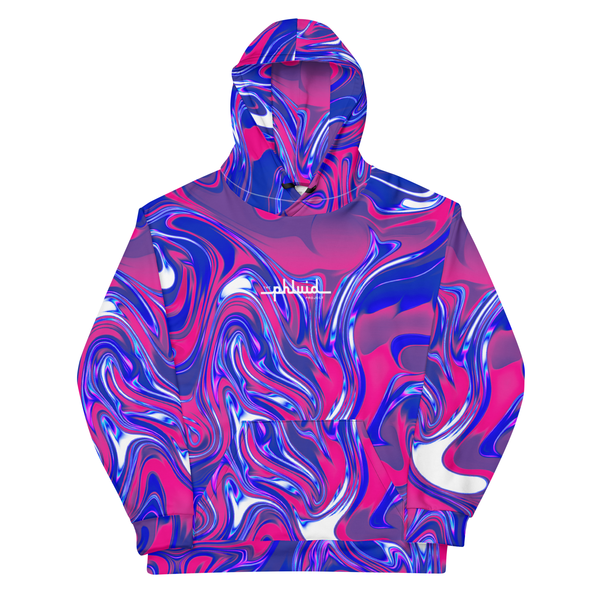 Psychedelic Hoodie 'polymorph'. UV Active Festival Hoodie. Trippy