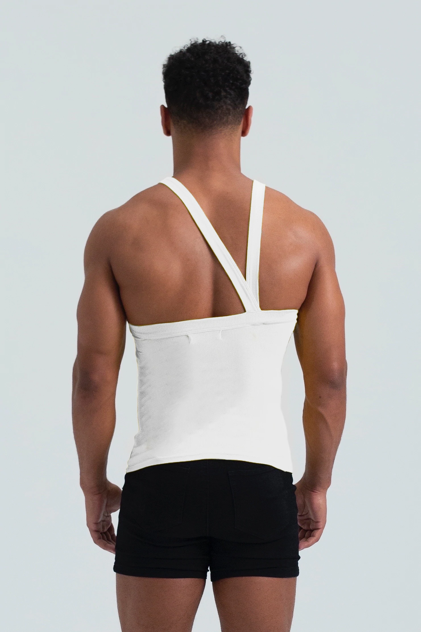 FANG: Essential Asymmetrical Strap Ribbed Tank