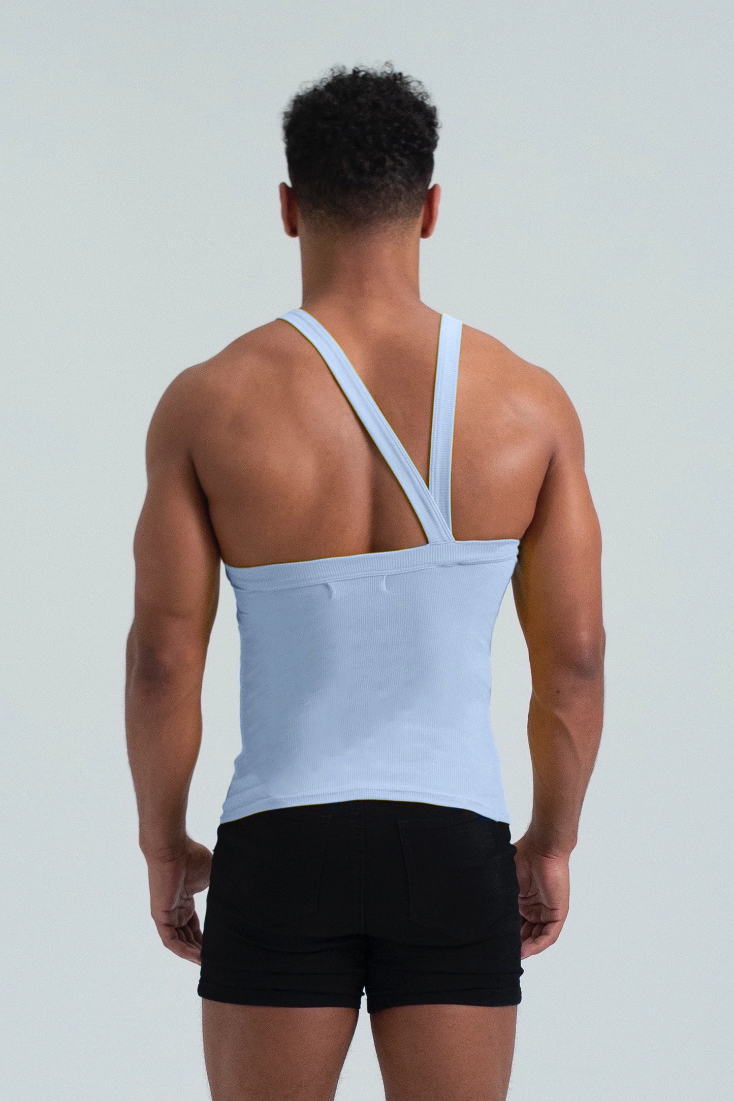 FANG: Essential Asymmetrical Strap Ribbed Tank