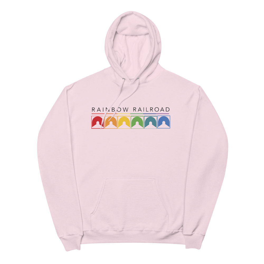 UrbanCoolab: Rainbow Railroad: RR - Color Blocks Hoodie (Pink)