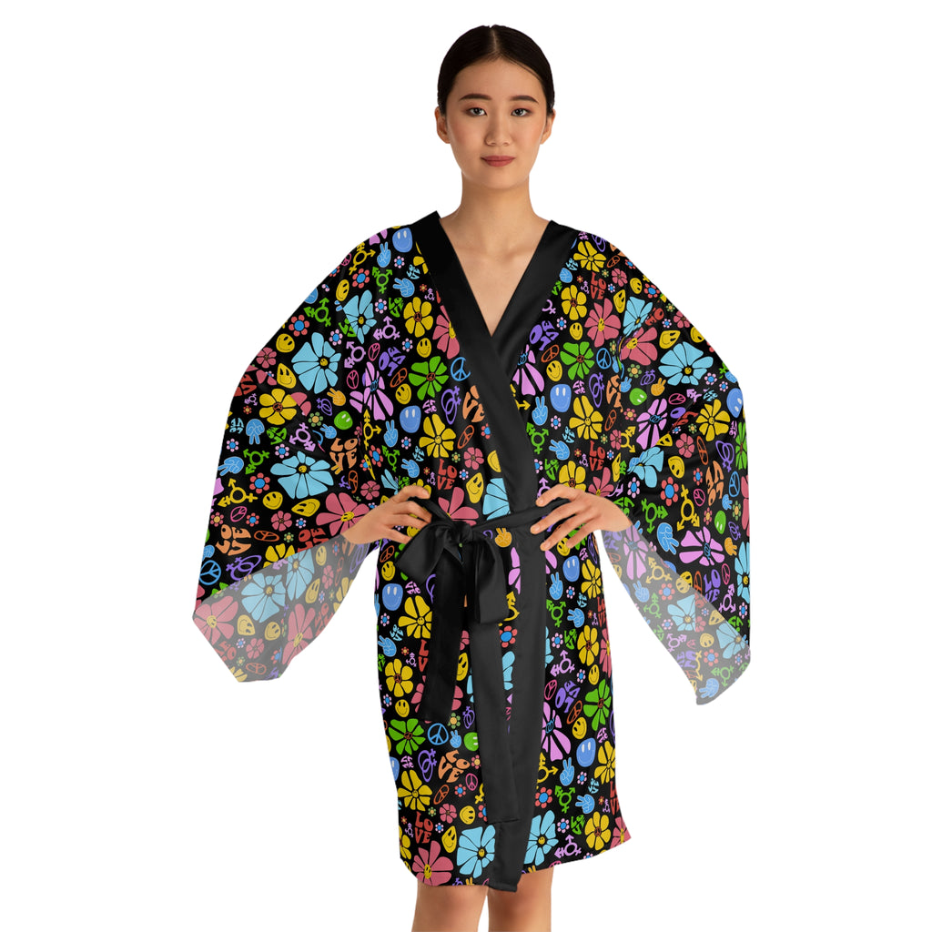 Love Long Sleeve Kimono Robe
