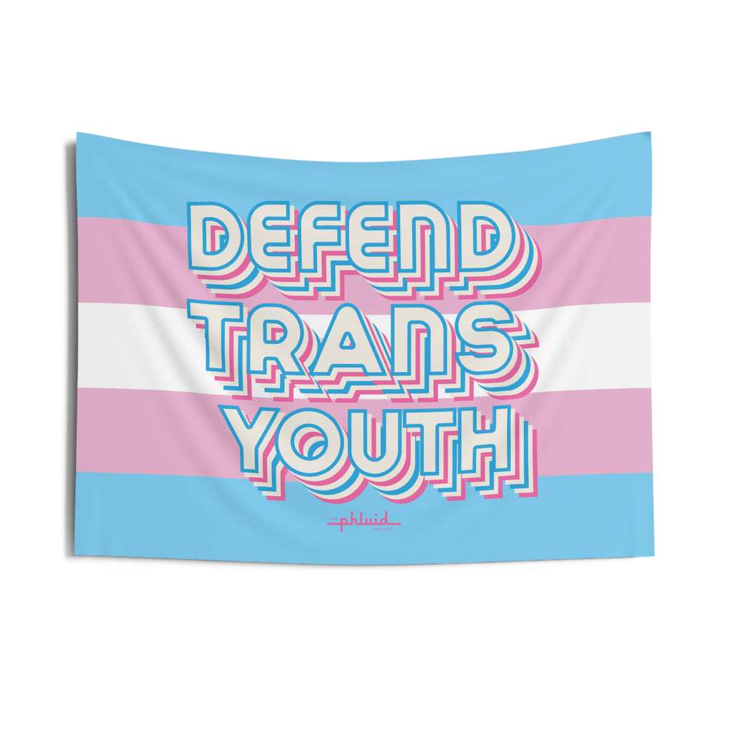 Defend Trans Youth Flag Wall Tapestry