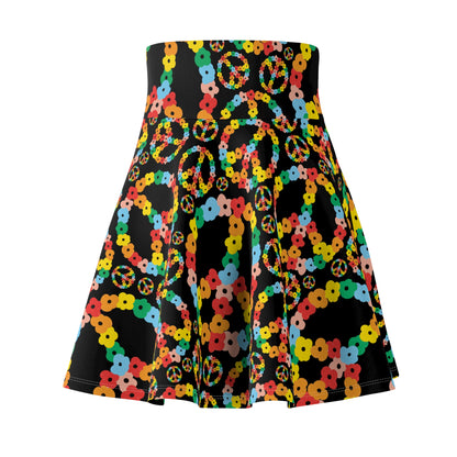 Peace Signs Skater Skirt