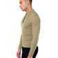FANG: Long Sleeve Knitted Polo with Exposed Zipper