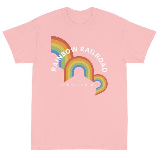 UrbanCoolab: Rainbow Railroad: RR - Chain T-Shirt (Pink)